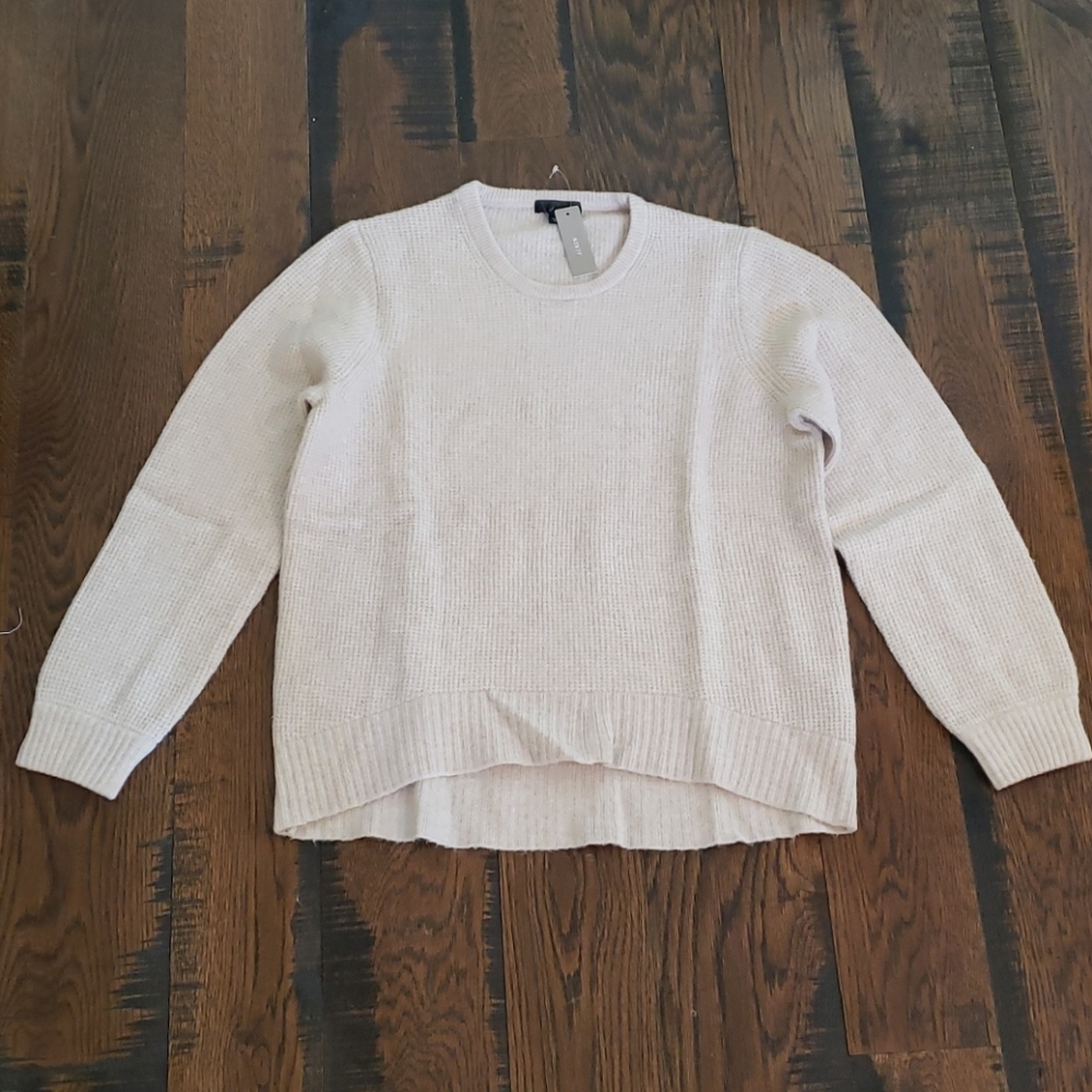 J Crew High-low waffle sweater supersoft AF002